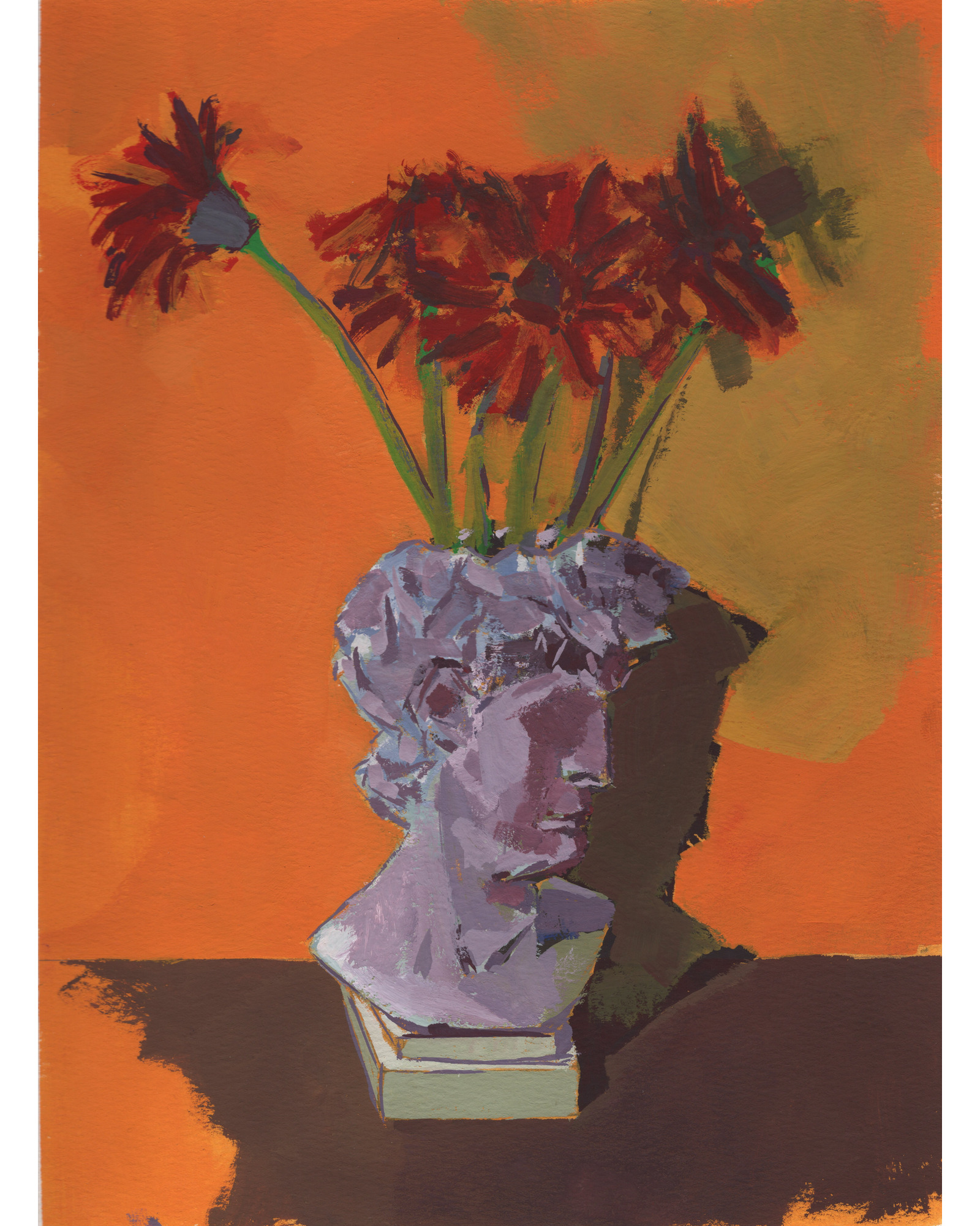 Vase & Red Flowers Study original — Guayo Studio