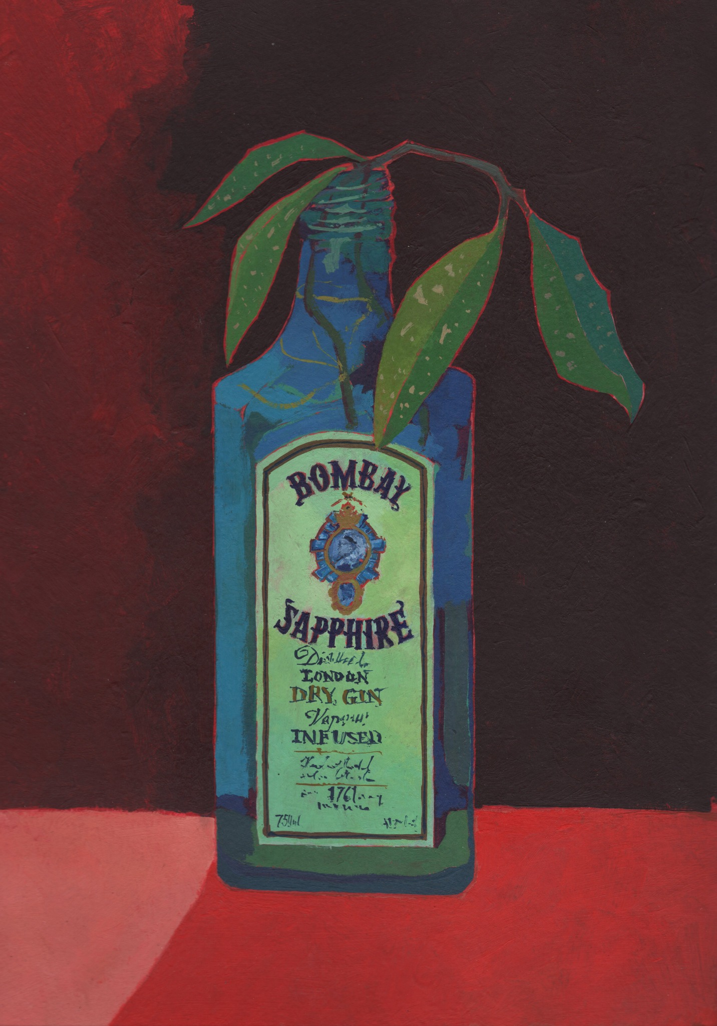 Wax Plant & Bombay Sapphire print — Guayo Studio