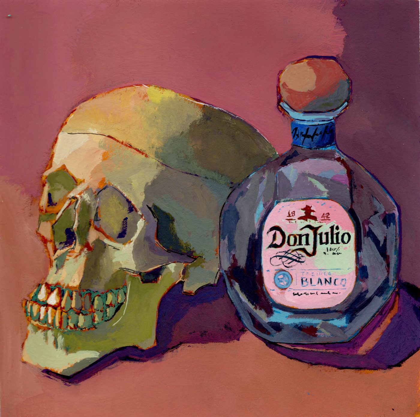Skull & Don Julio print — Guayo Studio